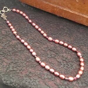 Elegant Pink Pearl Necklace DY876